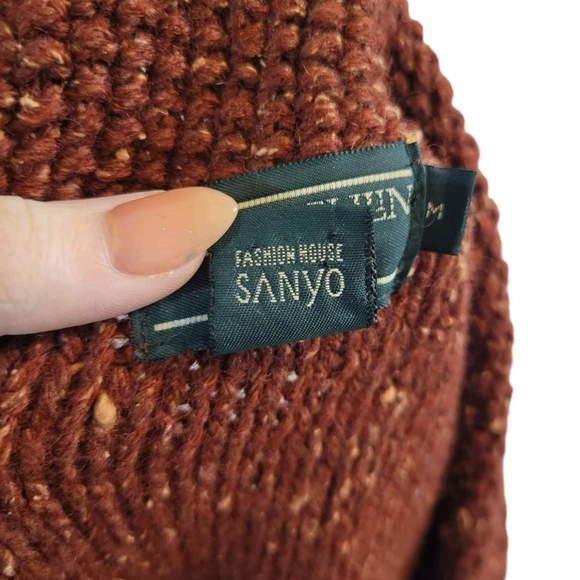 J. McLaughlin Vintage Wool Blend Chunky Cable Knit Cardigan Size M - Picture 5 of 5